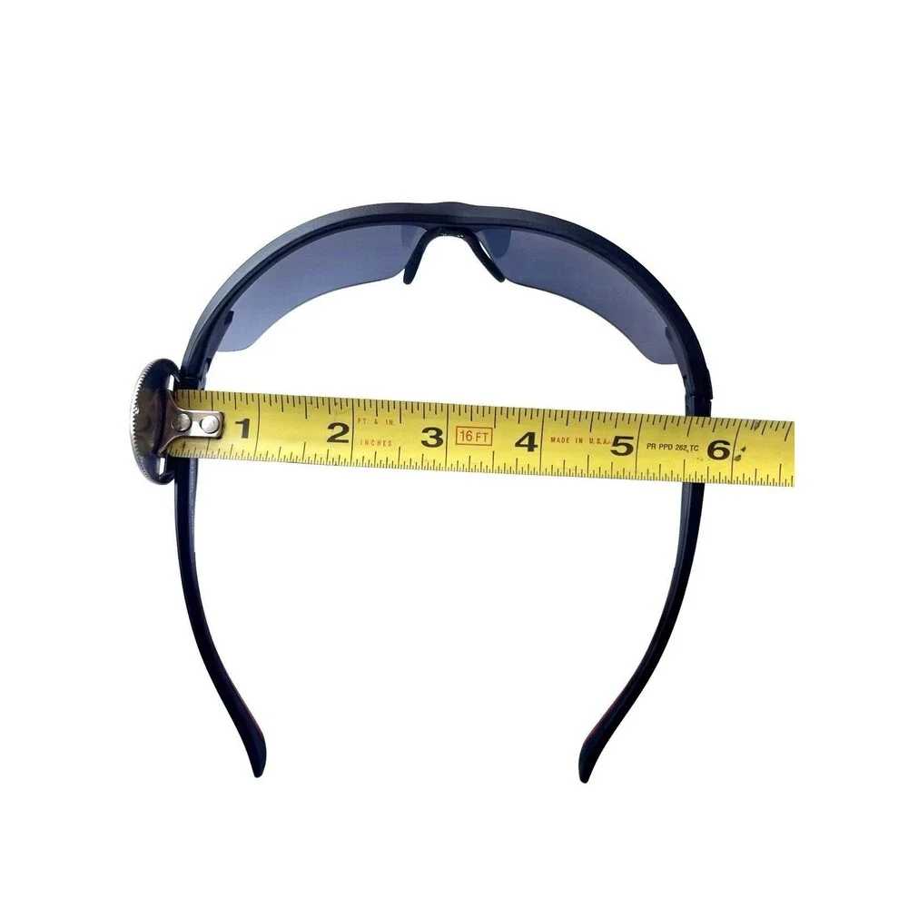 Foster Grant Sport Sunglasses Black Red Wraparound Smoke Lens Y2K Cycling